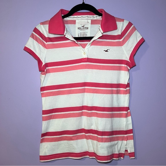 Hollister Tops - Hollister Pink Short Sleeve Polo